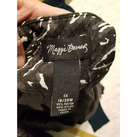 Maggie‎ Barnes  Sz 1x Jacket Top Black And White - Picture 12 of 12